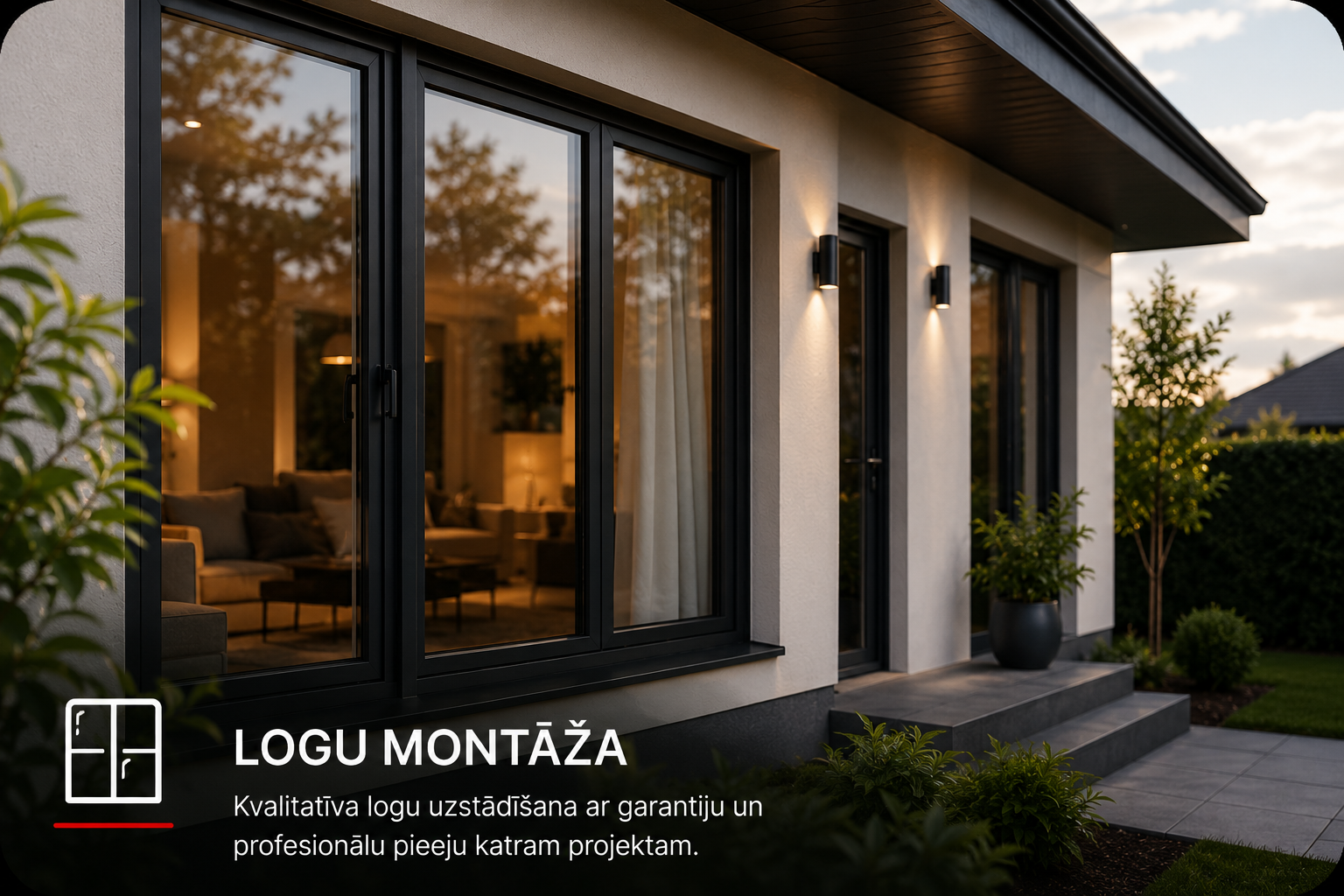 Logu montāža